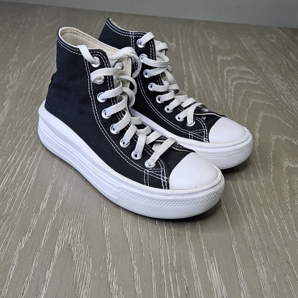 CONVERSE Chuck Taylor All Star Hi Black Chunky Platform 568497C Women's Sz US 6